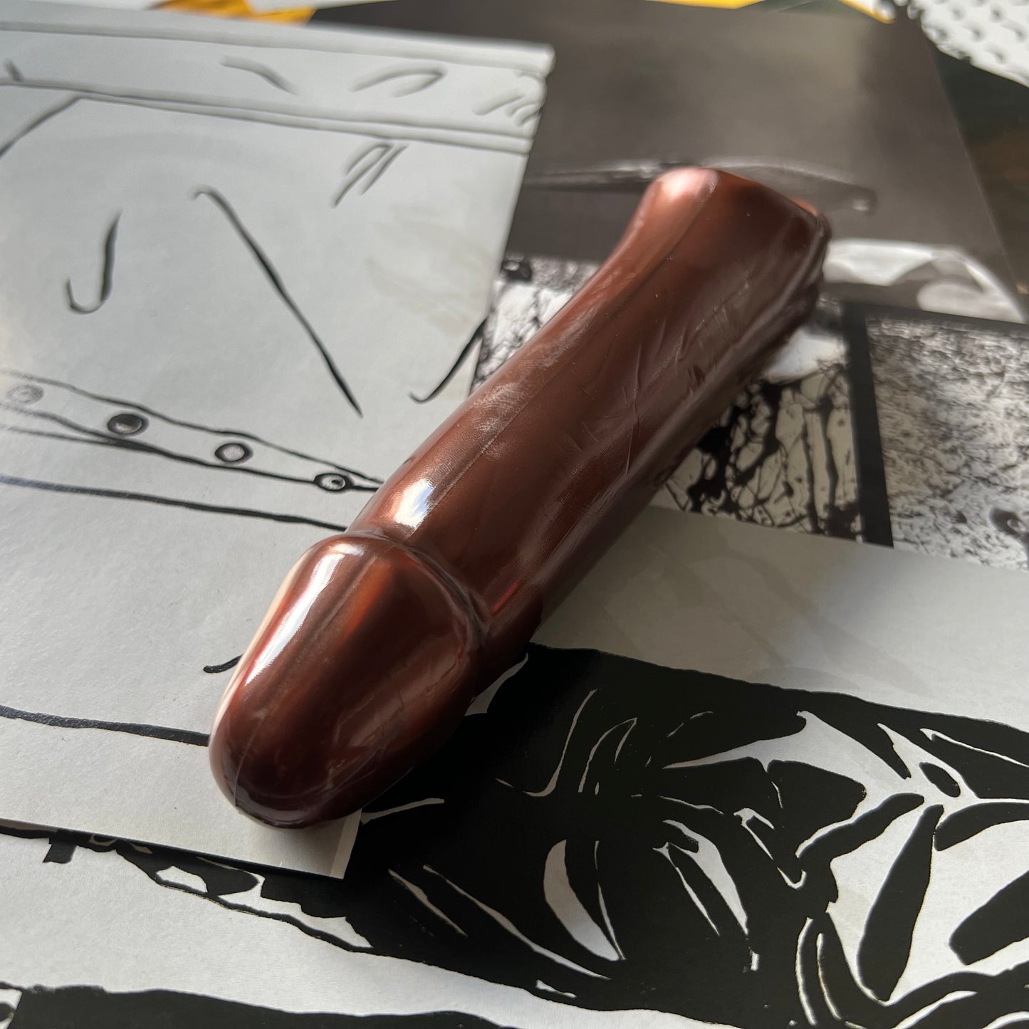 Penis Sleeve Brown STOCK 173MM 36MM